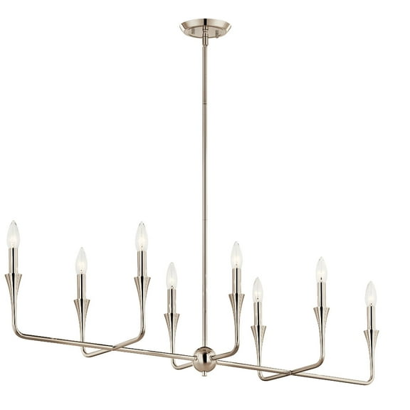 52693PN Kichler Lighting Alvaro - 8 Light Chandelier-24.25 Inches Tall and 11.5 Inches Wide-Polished Nickel Finish