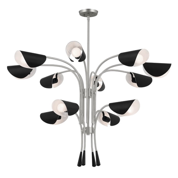 52561SN-Kichler Lighting-Arcus - 12 Light Chandelier-29 Inches Tall and 46.25 Inches Wide-Satin Nickel Finish