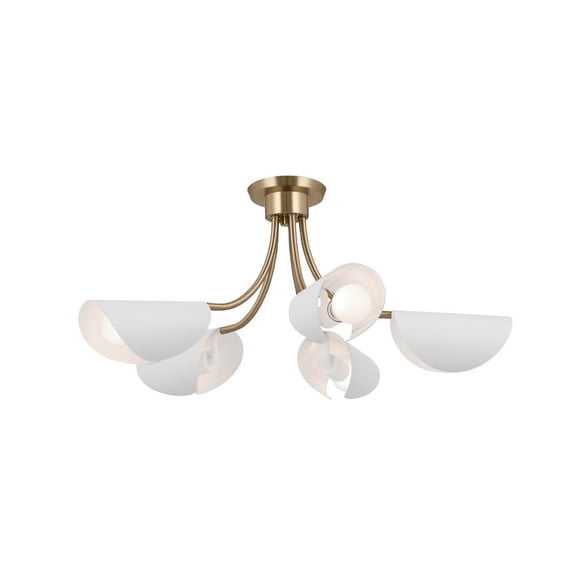 52558CPZWH Kichler Lighting Arcus - 5 Light Chandelier-12.5 Inches Tall and 29.25 Inches Wide-Champagne Bronze/White Finish