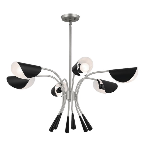 52559SN Kichler Lighting Arcus - 6 Light Chandelier-17 Inches Tall and 39.25 Inches Wide-Satin Nickel Finish