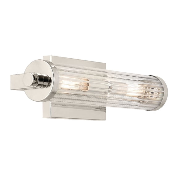 45648PN-Kichler Lighting-Azores - 2 Light Bath Vanity In Industrial Style-4.5 Inches Tall and 16 Inches Wide-Polished Nickel Finish