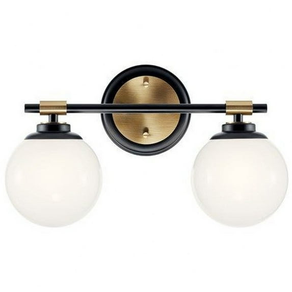 55171BKCPZ Kichler Lighting Benno - 10W 2 LED Bath Vanity In Industrial Style-8.75 Inches Tall and 14.75 Inches Wide-Black/Champagne Bronze Finish