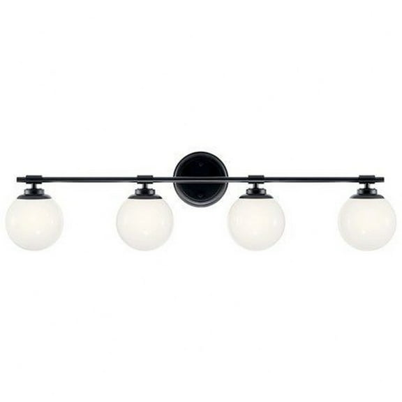 55173BK Kichler Lighting Benno - 20W 4 LED Bath Vanity In Industrial Style-8.75 Inches Tall and 34 Inches Wide-Black Finish