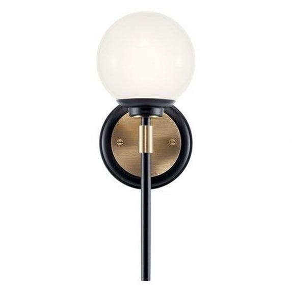 55170BKCPZ Kichler Lighting Benno - 5W 1 LED Wall Sconce In Industrial Style-13.75 Inches Tall and 5.25 Inches Wide-Black/Champagne Bronze Finish