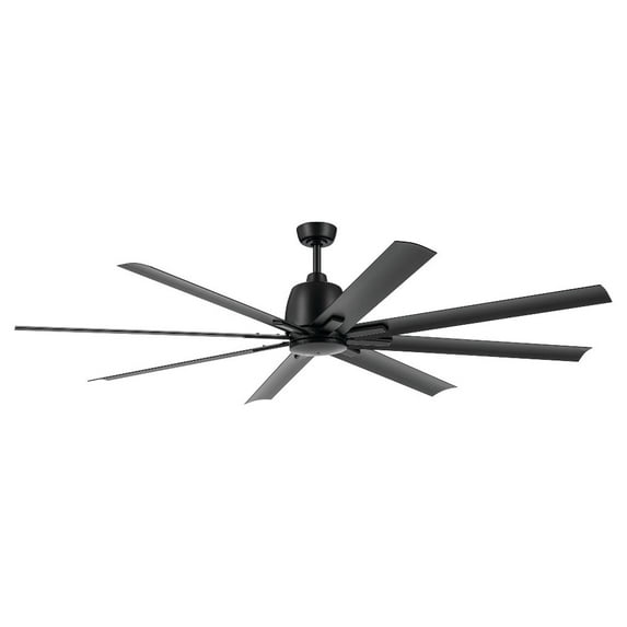 310275SBK-Kichler Lighting-Breda - 8 Blade Ceiling Fan In Modern Style-16.4 Inches Tall and 75 Inches Wide-Satin Black Finish-Satin Black Blade Color