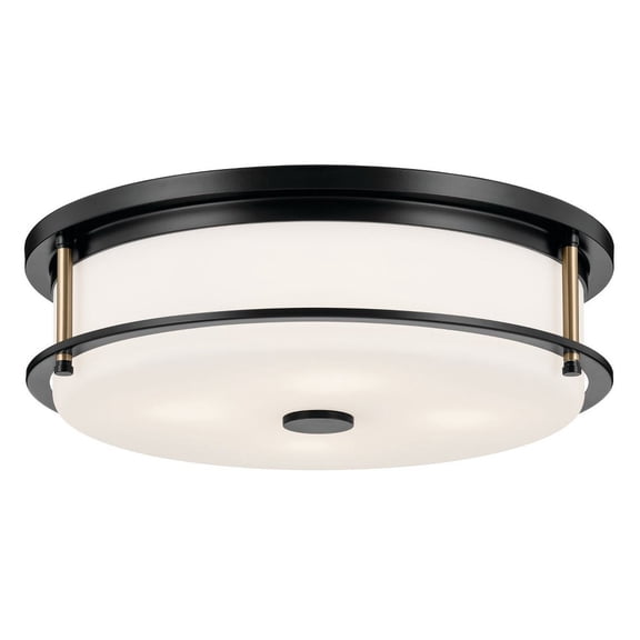 52597BKCPZ Kichler Lighting Brit - 4 Light Flush Mount-5.5 Inches Tall and 18 Inches Wide-Black/Champagne Bronze Finish