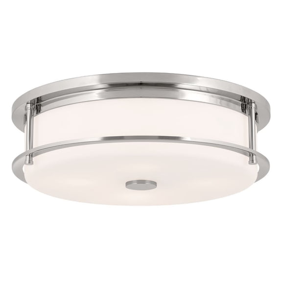 52597PN Kichler Lighting Brit - 4 Light Flush Mount-5.5 Inches Tall and 18 Inches Wide-Polished Nickel Finish