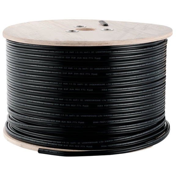 15506BK Kichler Lighting 12 Gauge - 1000 Feet of Low Voltage Cable Black
