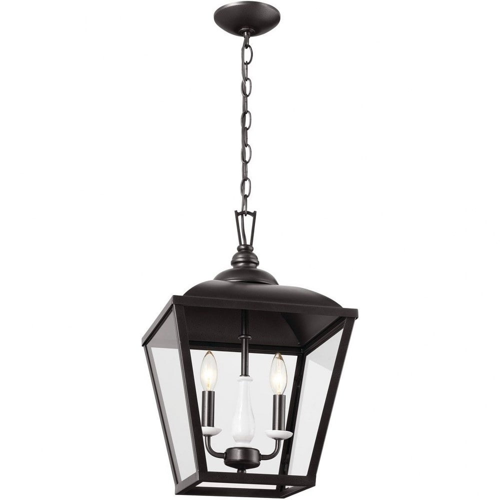 Dame Anvil Iron 2-Light Indoor/Outdoor Taper Candle Pendant