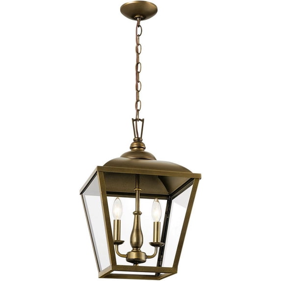 Kichler 52474 Dame 2 Light 13" Wide Taper Candle Pendant - Character Bronze