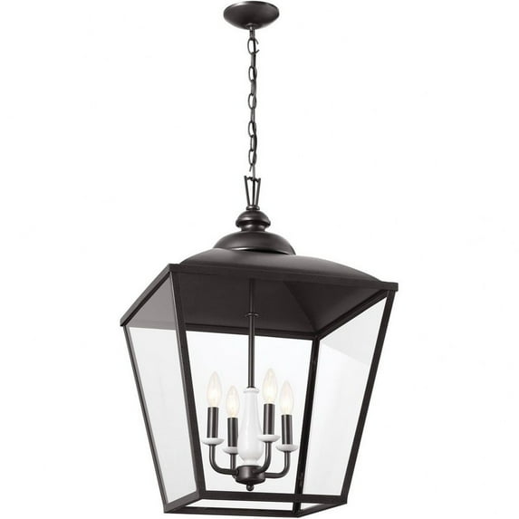 52475AVI Kichler Lighting Dame - 4 Light Foyer In Homestead Style-27.75 Inches Tall and 18.5 Inches Wide-Anvil Iron Finish -Traditional