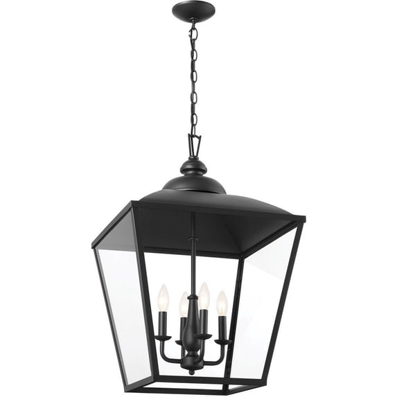 Kichler 52475 Dame 4 Light 19" Wide Taper Candle Pendant - Black