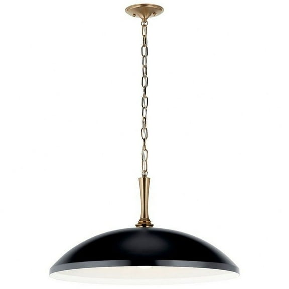52637BK Kichler Lighting Delarosa - 1 Light Pendant In Traditional Style-12.75 Inches Tall and 24.25 Inches Wide-Black Finish