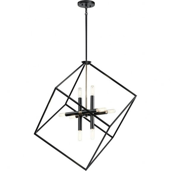 42526BK Kichler Lighting Cartone - 8 light Pendant - with Contemporary inspirations - 31.25 inches tall by 25.5 inches wide-Black Finish