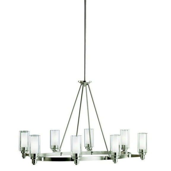 2345NI Kichler Lighting Circolo - 8 light Island Pendant - with Soft Contemporary inspirations - 27 inches tall by 25 inches wide-Brushed Nickel