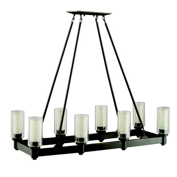 2943OZ Kichler Lighting Circolo - 8 light Island Pendant - with Soft Contemporary inspirations - 39.25 inches tall by 14.25 inches wide-Olde Bronze