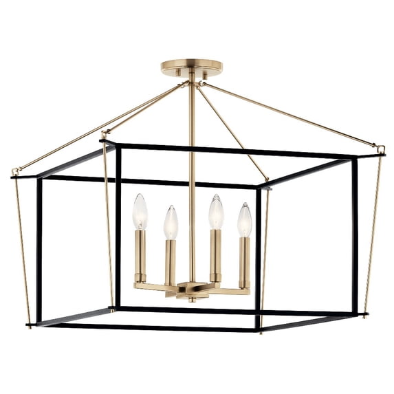 Kichler Lighting - Eisley - 4 Light Semi-Flush Mount-20 Inches Tall and 24