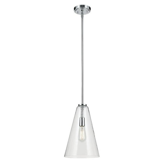 42199CH Kichler Lighting Everly - 1 Light Pendant-15.25 Inches Tall and 10.25 Inches Wide-Chrome Finish-Clear Glass Color