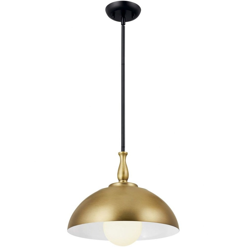 Fira Natural Brass Vintage Farmhouse 1-Light Pendant