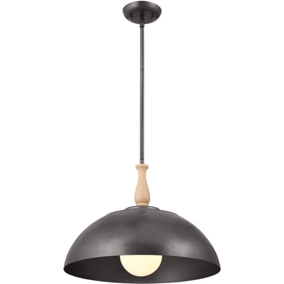 52477AVI Kichler Lighting Fira - 1 Light Pendant In Homestead Style-13.75 Inches Tall and 18 Inches Wide-Anvil Iron Finish