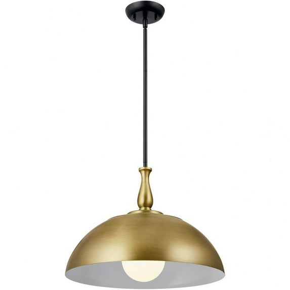 52477NBR Kichler Lighting Fira - 1 Light Pendant In Homestead Style-13.75 Inches Tall and 18 Inches Wide-Natural Brass Finish