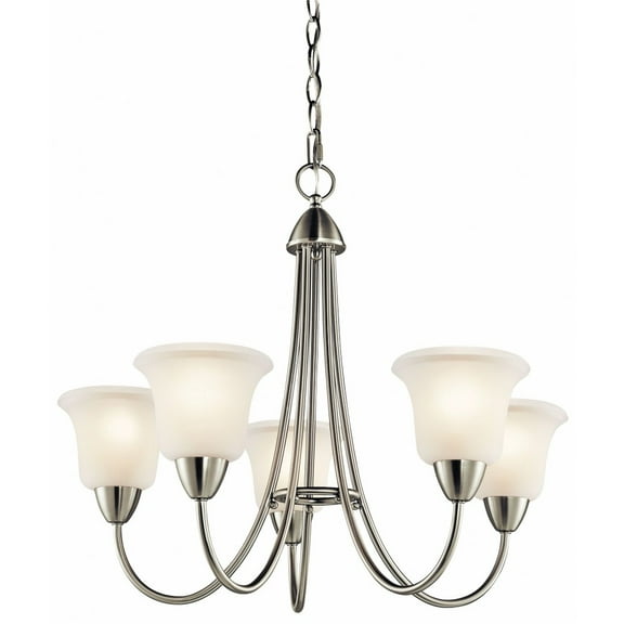 42884NI Kichler Lighting Nicholson - 5 light Chandelier - with Transitional inspirations - 21.5 inches tall by 25 inches wide-Brushed Nickel Finish