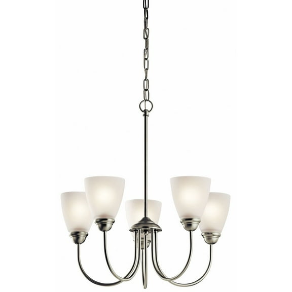 43638NI-Kichler Lighting-Jolie - 5 Light Chandelier - with Transitional inspirations - 18.5 inches tall by 22 inches wide-Brushed Nickel
