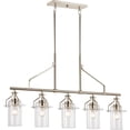 thumbnail image 1 of 52379PN Kichler Lighting Everett - 5 Light Linear Chandelier In Vintage Industrial Style-23 Inches Tall and 6.5 Inches Wide-Polished Nickel Finish, 1 of 2