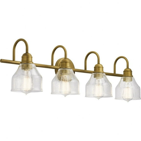 45974NBR Kichler Lighting Avery - 4 Light Bath Vanity Approved for Damp Locations - with Vintage Industrial inspirations - 9.25 inches tall by 33.25