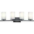 thumbnail image 1 of 45498BK Kichler Lighting Crosby - 4 Light Bath Vanity Approved for Damp Locations - with Contemporary inspirations - 31 inches wide-Black Finish, 1 of 5