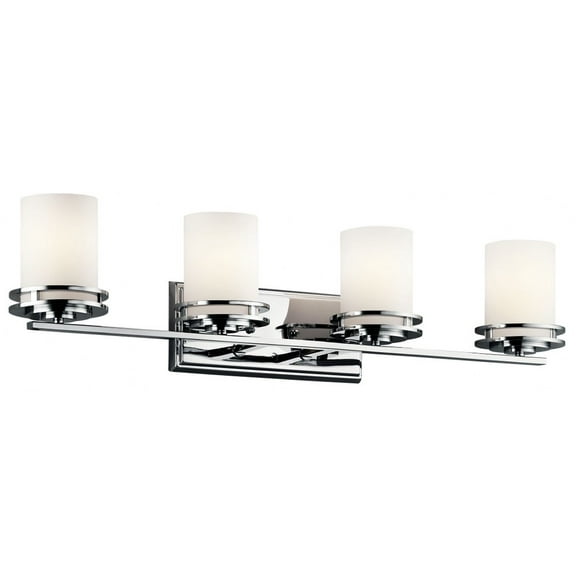 5079CH Kichler Lighting Hendrik - 4 light Bath Fixture - with Soft Contemporary inspirations - 7.75 inches tall by 33.75 inches wide-Chrome Finish