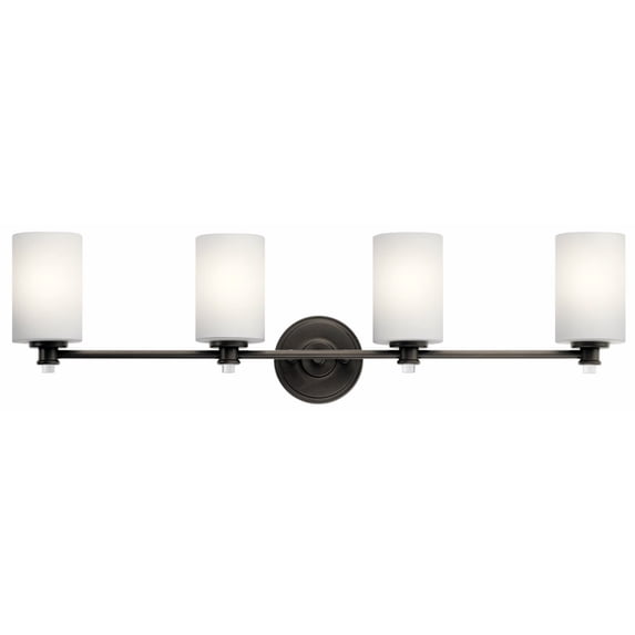45924OZ Kichler Lighting Joelson - 4 Light Swing Arm Bath Vanity Approved for Damp Locations - with Transitional inspirations - 9.25 inches tall by 34
