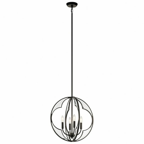 43096OZ Kichler Lighting Montavello - 4 light Small Chandelier - with Transitional inspirations - 19.75 inches tall by 18.75 inches wide-Olde Bronze
