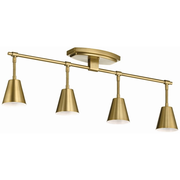 Kichler Sylvia 4-Light Brushed Natural Brass Track Fixture