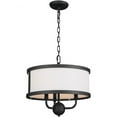 thumbnail image 1 of 3 Light Convertible Chandelier In Homestead Style-13.25 Inches Tall And 15.5 Inches Wide-Textured Black Finish    -Traditional Installation Kichler, 1 of 8