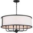 thumbnail image 1 of 6 Light Medium Chandelier In Homestead Style-17 Inches Tall And 30.5 Inches Wide-Textured Black Finish    -Traditional Installation Kichler Lighting, 1 of 8