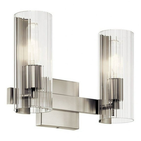 55167NI Kichler Lighting Jemsa - 2 Light Bath Vanity In Modern Style-9.75 Inches Tall and 13.75 Inches Wide-Brushed Nickel Finish