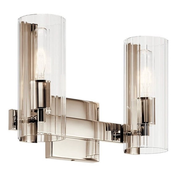 55167PN Kichler Lighting Jemsa - 2 Light Bath Vanity In Modern Style-9.75 Inches Tall and 13.75 Inches Wide-Polished Nickel Finish