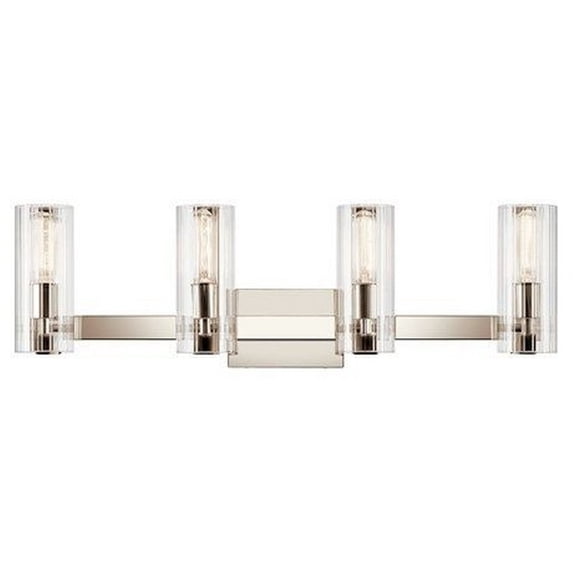 55169PN Kichler Lighting Jemsa - 4 Light Bath Vanity In Modern Style-9.75 Inches Tall and 32 Inches Wide-Polished Nickel Finish