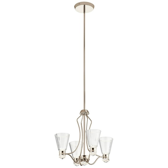 44353PNLED Kichler Lighting Kayva - 22W 9 Led Small Chandelier - With Traditional Inspirations - 20.25 Inches Tall By 20.25 Inches Wide