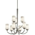 thumbnail image 1 of 9 Light Large 2-Tier Chandelier With Transitional Inspirations 31.25 Inches Tall By 28.75 Inches Wide-Brushed Nickel Finish-Led Lamping Type Kichler, 1 of 4