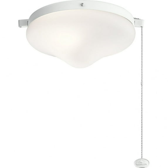 380010MWH Kichler Lighting Accessory - 10.25 Inch 9W 2 LED Outdoor Ceiling Fan Light Kit-Matte White Finish