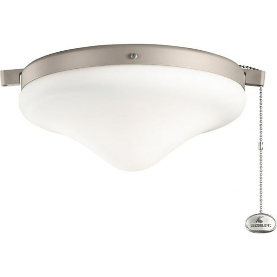 380010ANS Kichler Lighting Accessory - 10.25 Inch 9W 2 LED Outdoor Ceiling Fan Light Kit-Antique Satin Silver Finish
