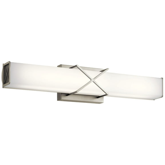 45657NILED Kichler Lighting Trinsic - 2 Light Linear Bath Vanity Approved for Damp Locations - with Contemporary inspirations - 22 inches wide-Brushed