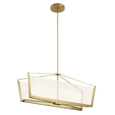 52293CGLED-Kichler Lighting-Calters - 50W LED Linear Chandelier - with Contemporary inspirations - 14.5 inches tall by 38 inches wide-Champagne Gold