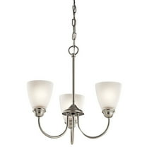 43637NIL18-Kichler Lighting-Jolie - 3 Light Mini Chandelier - with Transitional inspirations - 18 inches tall by 18 inches wide-Brushed Nickel