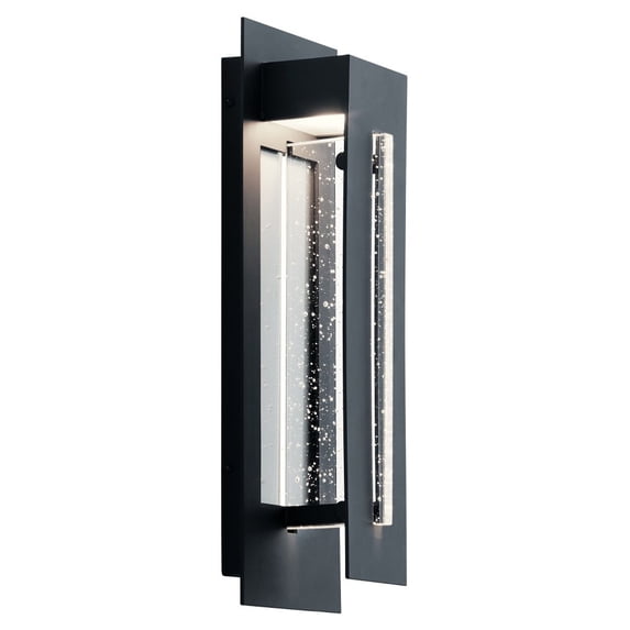49945BKTLED Kichler Lighting River Path - 7.5W 1 LED Medium Outdoor Wall Lantern - 5.5 inches wide-Textured Black Finish