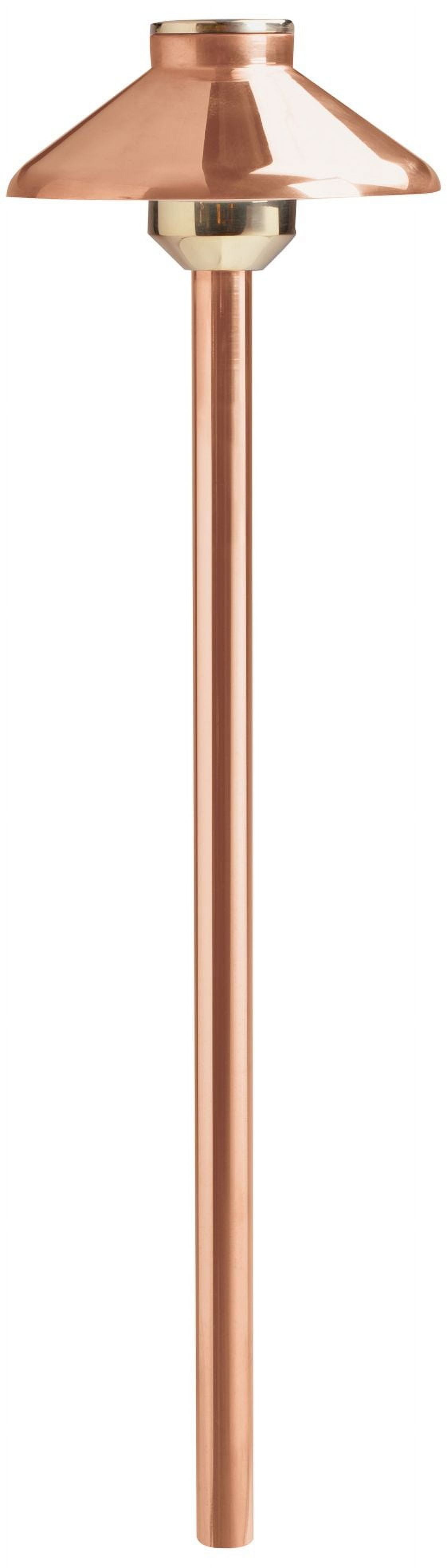 Copper LED Pathway Light with Stepped Dome Design