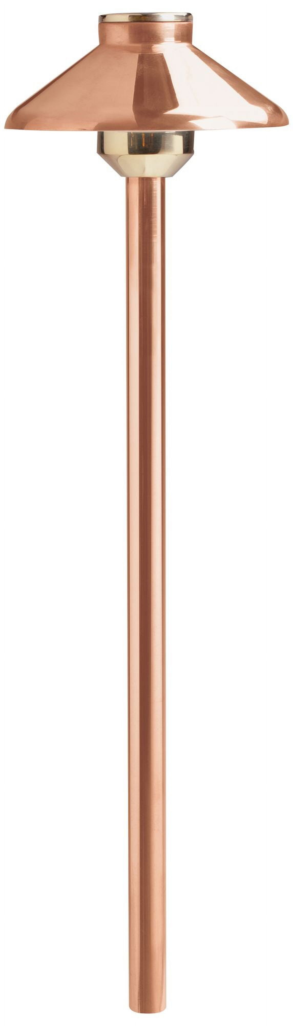 Copper LED Pathway Light with Stepped Dome Design