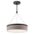 thumbnail image 1 of 42297OZLED Kichler Lighting Mercel - Pendant 3 Light White Linen Fabric - with Transitional inspirations - 18.5 inches tall by 18.5 inches wide-Olde, 1 of 5